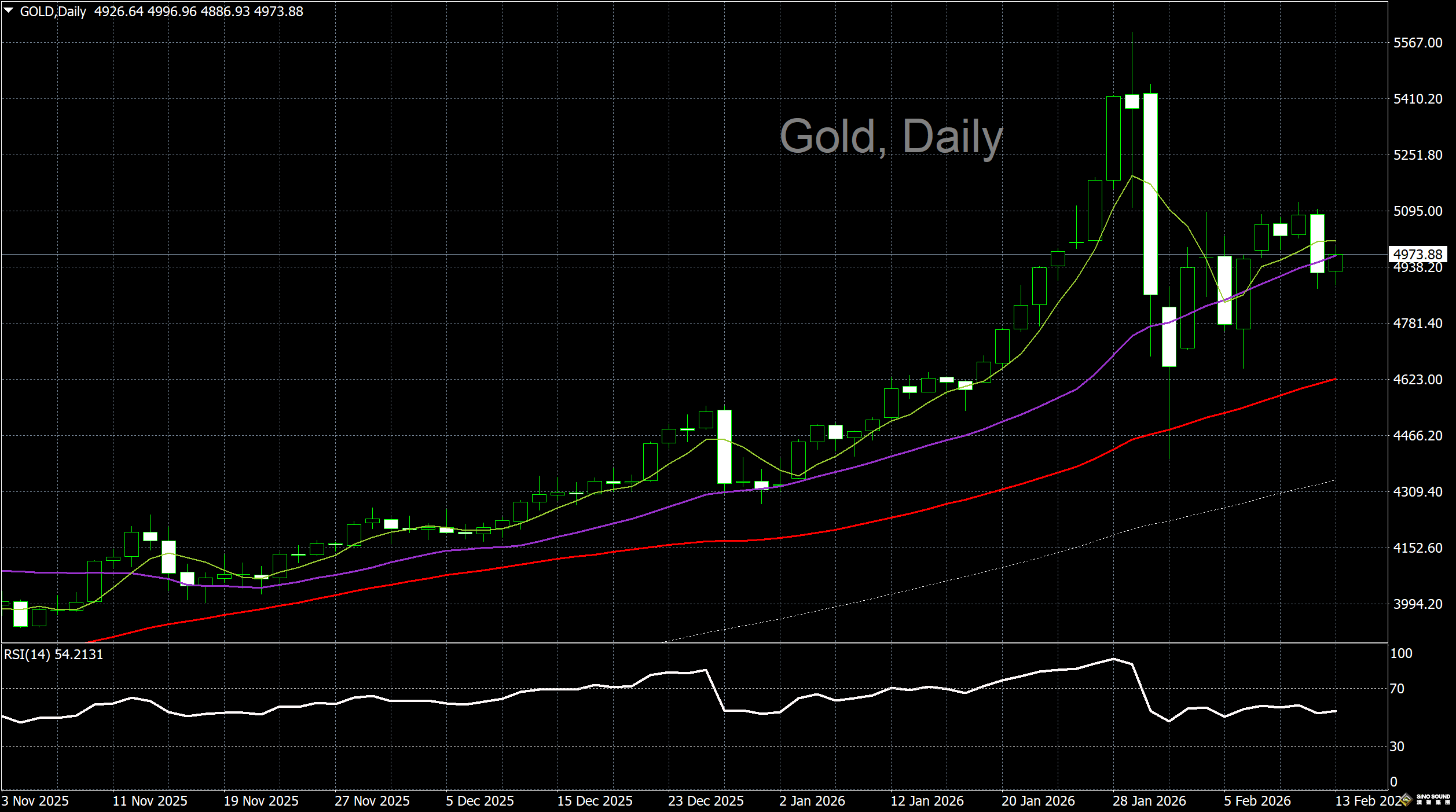 漢聲李義文:[2月13日]金價跌定回穩 關注通脹數據