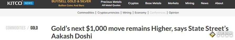 黃金暴跌之際，大多頭再次發聲！金價下一輪1000美元的波動料是上漲方向